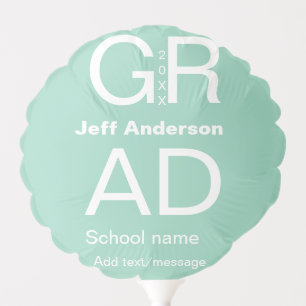 Grad typography modern graduation simple minimal c balloon