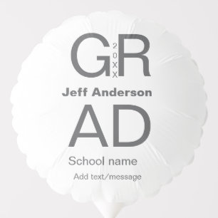 Grad typography modern graduation simple minimal c balloon