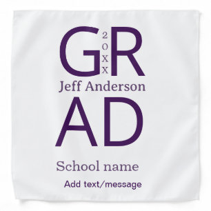 Grad typography modern graduation simple minimal c bandana