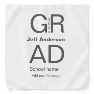 Grad typography modern graduation simple minimal c bandana