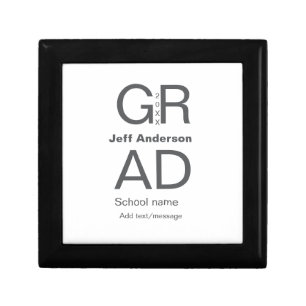 Grad typography modern graduation simple minimal c gift box