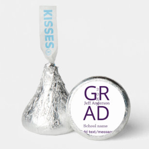 Grad typography modern graduation simple minimal c hershey®'s kisses®