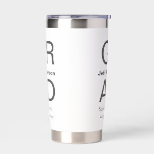 Grad typography modern graduation simple minimal c insulated tumbler