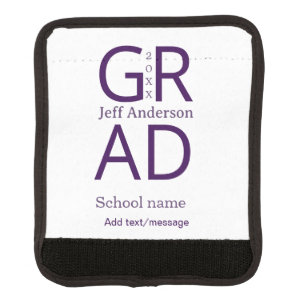 Grad typography modern graduation simple minimal c luggage handle wrap