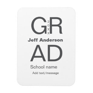 Grad typography modern graduation simple minimal c magnet