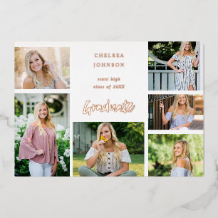 Grad U Multi 6 Photo Foil Graduation Announcement