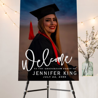 Grad Welcome Sign - Graduate Photo Board Custom