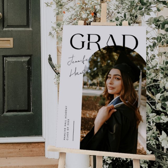 GRAD White Arch Frame Grad Party Sign (Creator Uploaded)