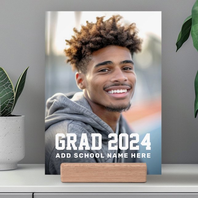 Grad year school or name graduation photo holder (Grad year school or name graduation photo holder)
