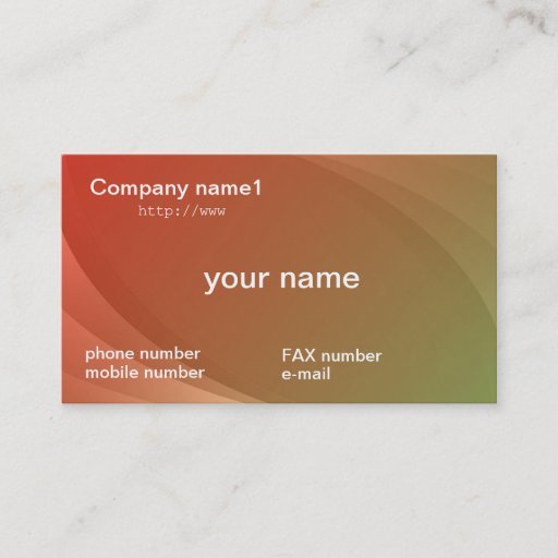 Customizable gradation business cards