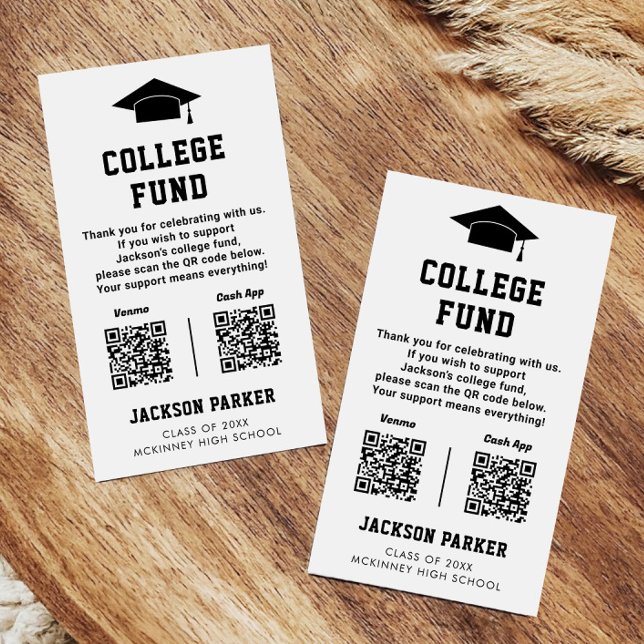 Gradation Party College Fund 2 QR Code Card (Creator Uploaded)