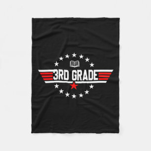 Grade 3rd Third Grade Back To School First Day Boy Fleece Blanket