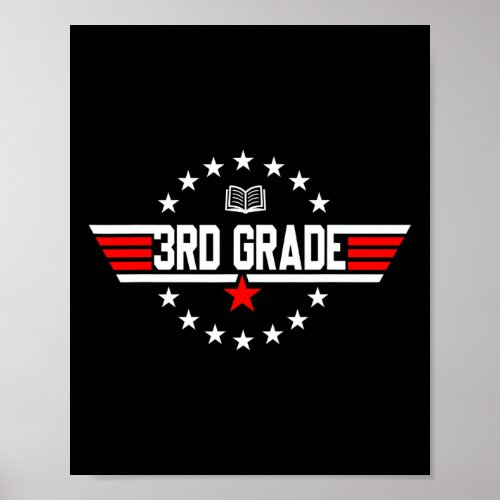 Grade 3rd Third Grade Back To School First Day Boy Poster