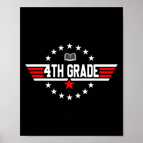 Grade 4th Fourth Grade Back To School First Day Bo Poster