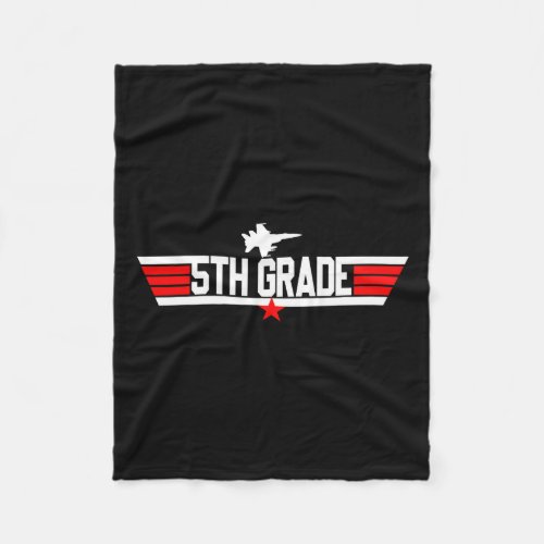 Grade 5th Fifth Grade Back To School First Day Boy Fleece Blanket