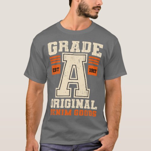 Grade A collegeathletic dept vintage retro distres T_Shirt