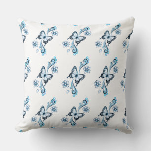 Grade A Cotton Throw Pillow 20x20/Butterflies