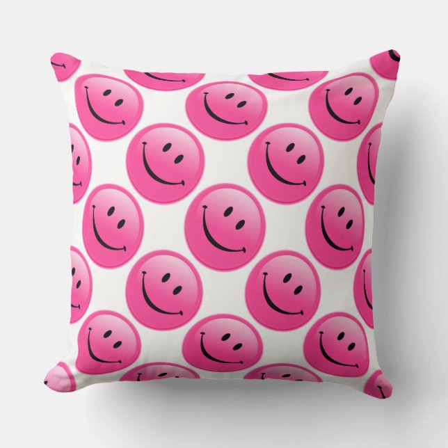 Grade A Cotton Throw Pillow 20x20/Emoticons (Front)
