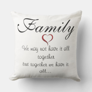 Grade A Cotton Throw Pillow 20x20/Family
