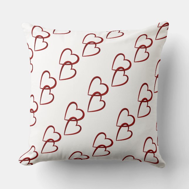 Grade A Cotton Throw Pillow 20x20/Hearts (Front)