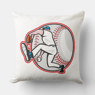 Grade A Cotton Throw Pillow/Baseball Pillow