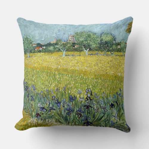 Grade A Cotton Throw Pillow Impressionistic Design