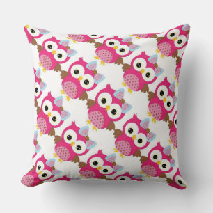 Grade A Cotton Throw Pillow/Owls Pillow