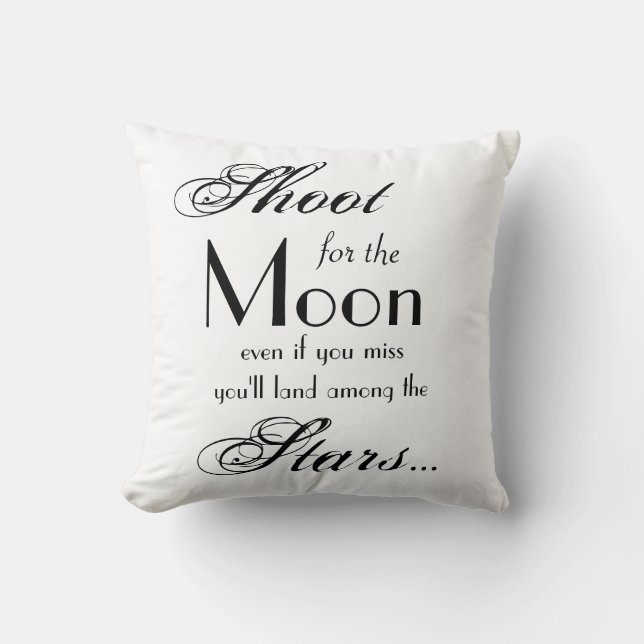 Grade A Cotton Throw Pillow/Shoot for the Moon Pillow (Front)
