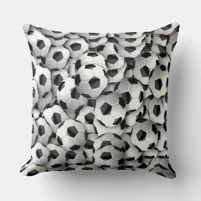 Grade A Cotton Throw Pillow/Soccer Pillow (Front)