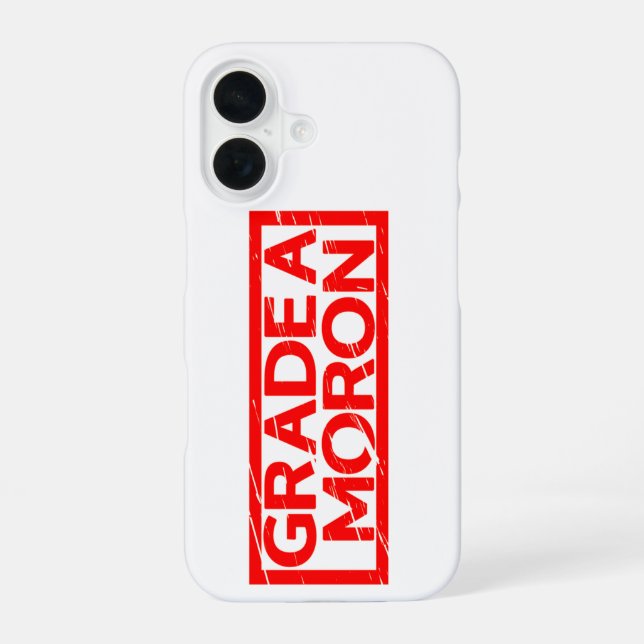 Grade A Moron Stamp Iphone Case (Back)