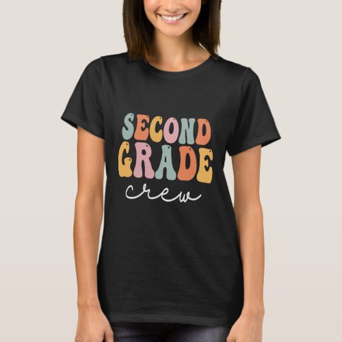 Grade Crew Retro Groovy Vintage First Day Of Schoo T_Shirt