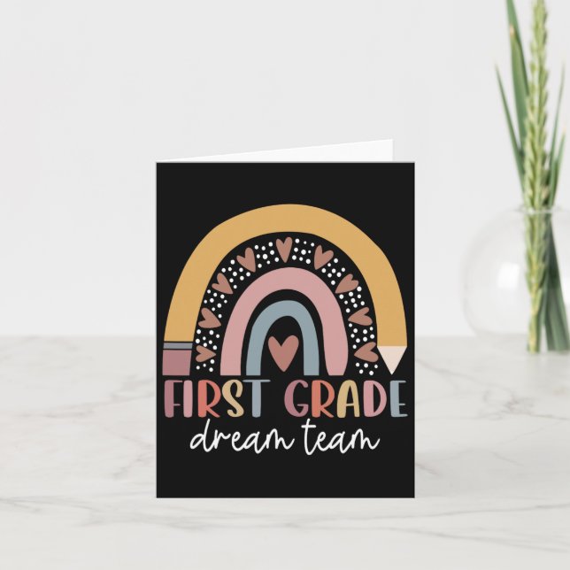 Grade Dream Team Teacher Kids Back To School Gifts Card (Front)