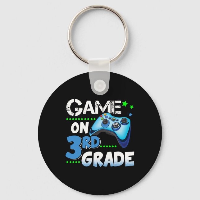 Grade Fun Game On 3rd Grade Gift  Keychain (Front)