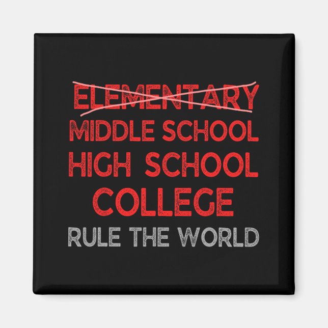 Grade Graduation Funny Elementary School Graduatio Magnet (Front)