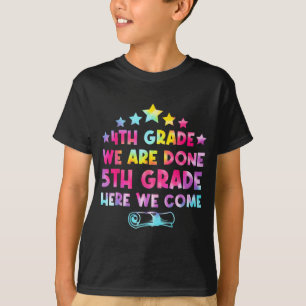 Grade Graduation Tie Dye 5th Grade Here We Come T-Shirt