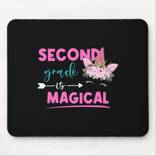 Grade Is Magical Unicorn 2nd Grade Teacher Student Mouse Pad