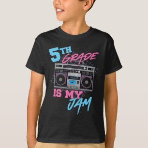 Grade Is My Jam - Vintage 80s Boombox Teacher Stud T-Shirt