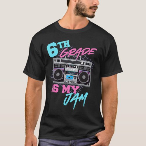 Grade Is My Jam Vintage 80s Boombox Teacher Studen T_Shirt