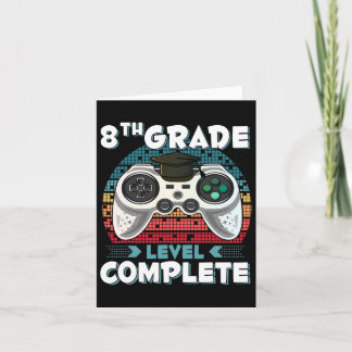 Grade Level Complete Gamer 8th Grade Graduation Gi Card
