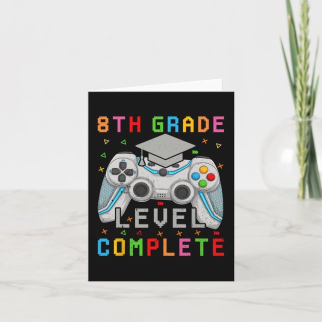 Grade Level Complete Gamer Cl Of 2024 Graduation  Card (Front)