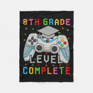 Grade Level Complete Gamer Cl Of 2024 Graduation Fleece Blanket