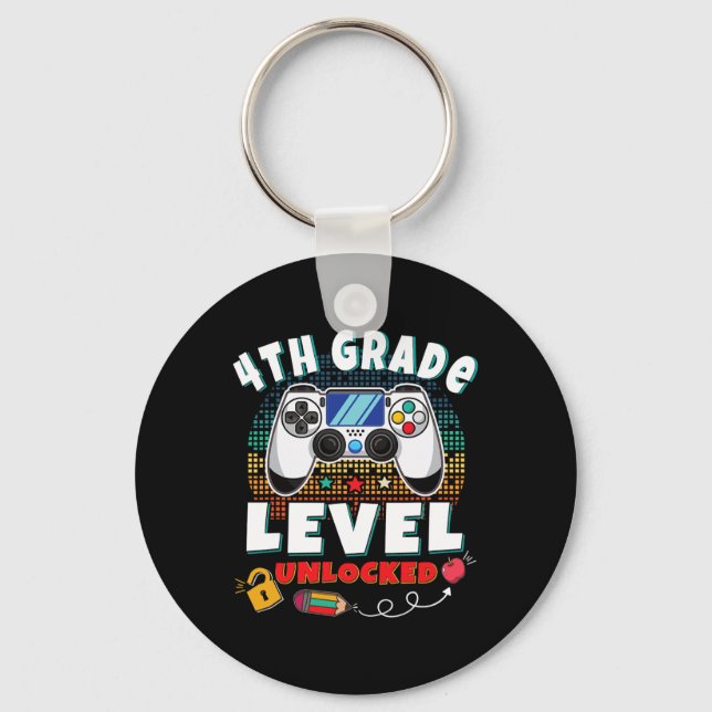 Grade Level Unlocked Video Game Back To School Gam Keychain (Front)