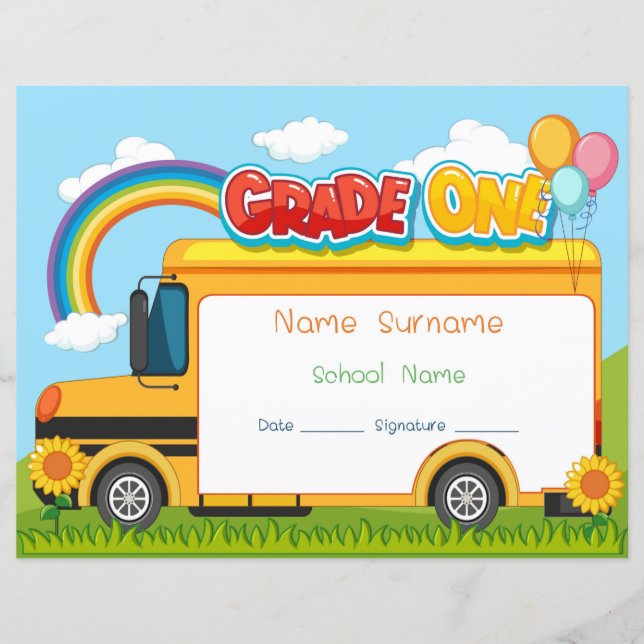 Grade One Certificate (Front)