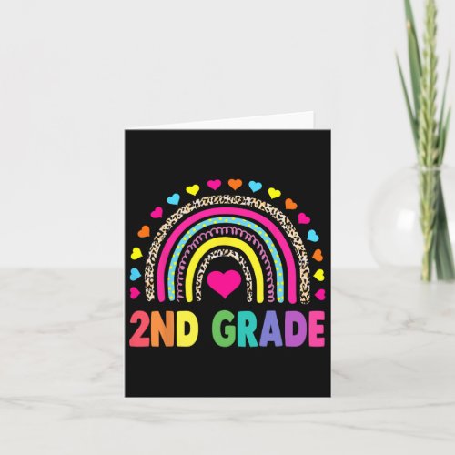 Grade Rainbow Girls Boys Teacher Team 2nd Grade Sq Card