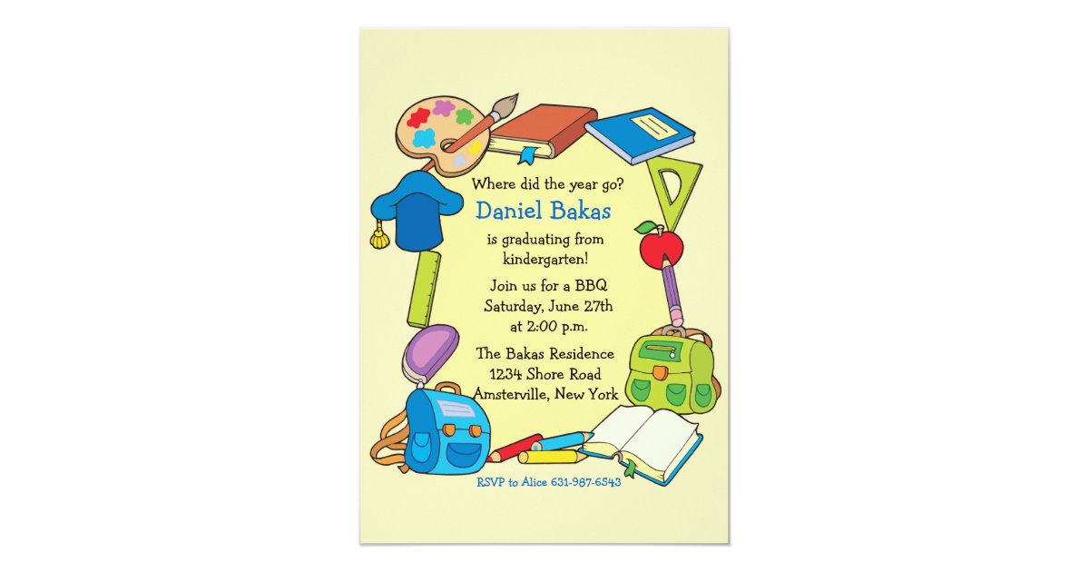 Grade School Graduation Invitation | Zazzle.com