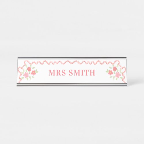 Grade School Teacher Desk Name Plate