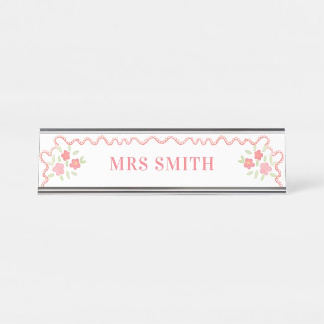 Grade School Teacher Desk Name Plate (Front)