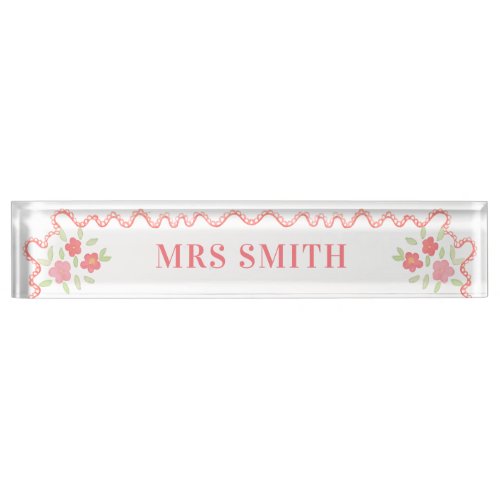 Grade School Teacher Desk Name Plate