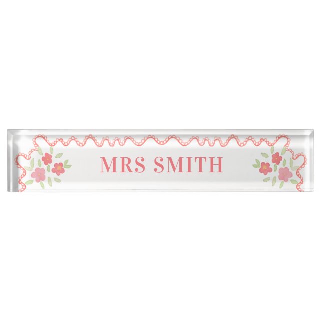 Grade School Teacher Desk Name Plate (Front)