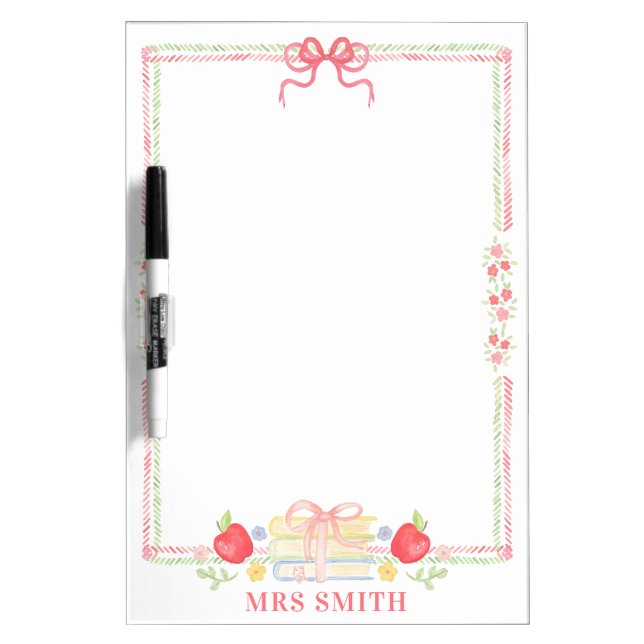 Grade School Teacher Dry Erase Board (Front)